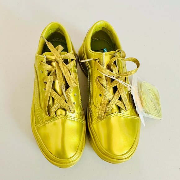VANS X COLLINA STRADA OLD SKOOL LUG SOLE VIBRAM DX GOLD SNEAKERS UNISEX 5M/6.5W - Picture 2 of 9